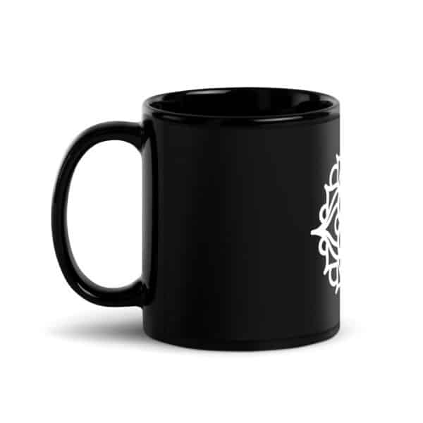 Mandala Chakra racine - Mug brillant noir - Image 4